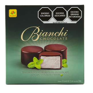 Bombón Bianchi Chocolate con Menta 50 piezas 7 grs