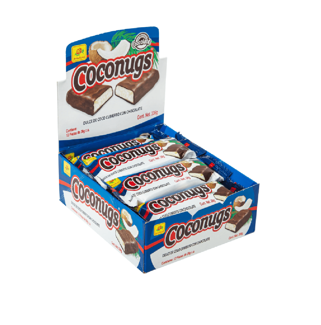 Chocolate CocoNugs con Coco rallado 12 piezas 28 grs Mundo Fiesta
