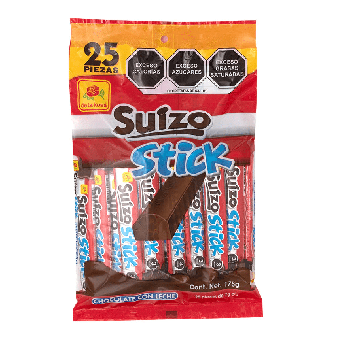 Chocolate Suizo Stick 25 piezas 10 grs c/u Mundo Fiesta