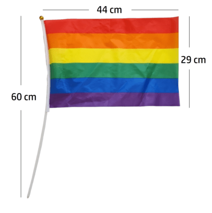 bandera arcoiris con asta